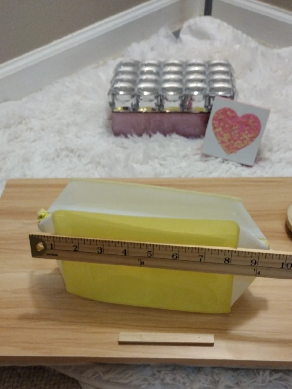 Bright Yellow & Cream Gloss Cosmetic Pouch - Women’s Travel Makeup Case Nwot